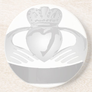 Posavasos De Arenisca anillo de claddagh plateado