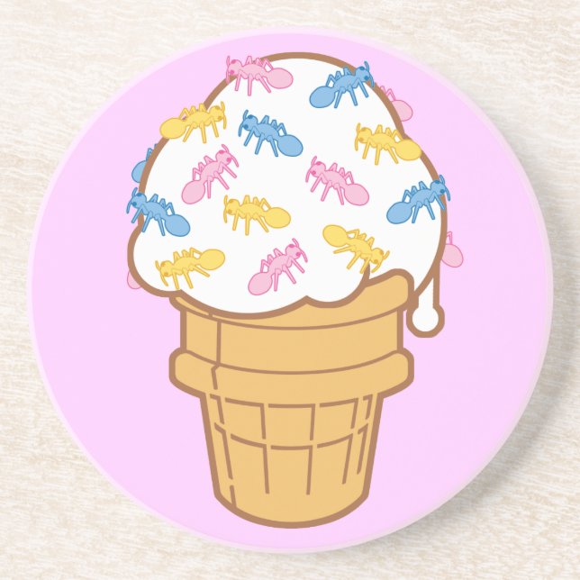 Posavasos De Arenisca Ant Ice Cream (Frente)
