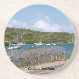 Posavasos De Arenisca Antigua Barbuda Series - English Harbour Coaster