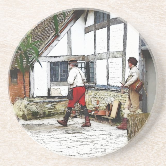 POSAVASOS DE ARENISCA ANTIGUO INGLATERRA (Frente)