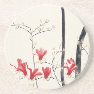 Posavasos De Arenisca Árbol de Magnolia por Kobayashi Kokei, Naturaleza 