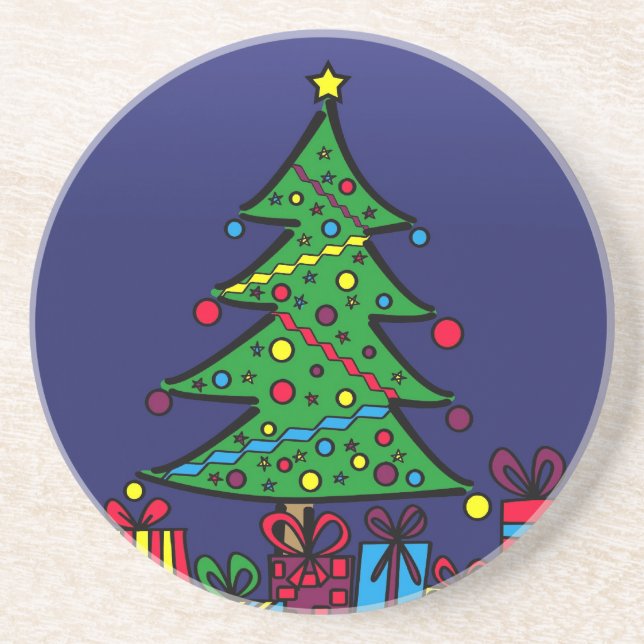 Posavasos De Arenisca árbol de Navidad (Frente)