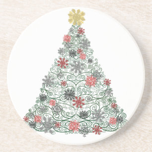 Posavasos De Arenisca Árbol de Swirly adornado