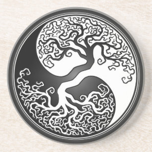 Posavasos De Arenisca Árbol de Yin Yang