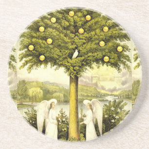 Posavasos De Arenisca Árbol del práctico de costa de la vida