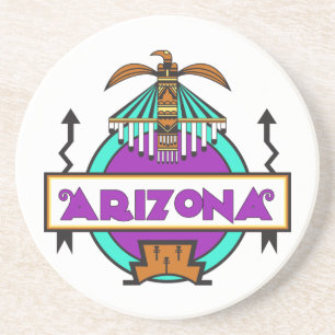 Posavasos De Arenisca Arizona Thunderbird Shield