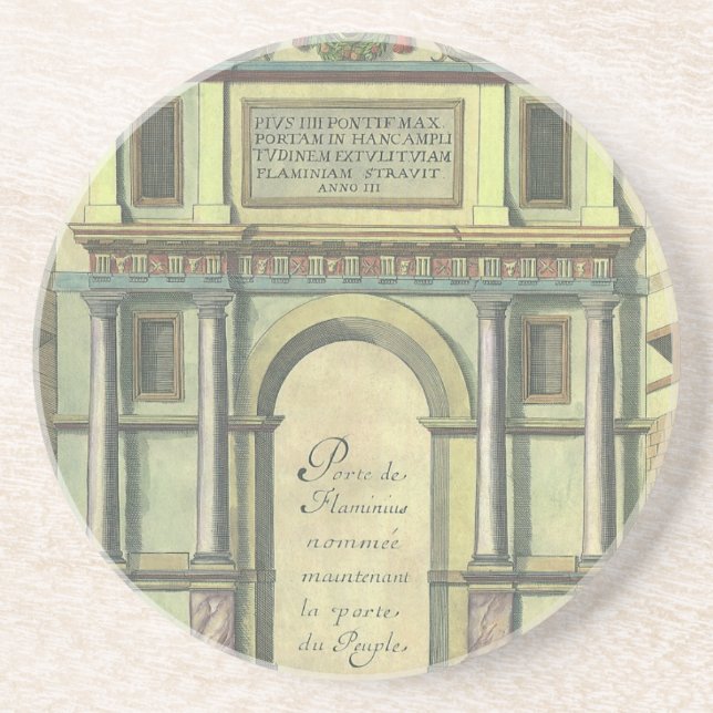 Posavasos De Arenisca Arquitectura renacentista de entrada de puerta de  (Frente)