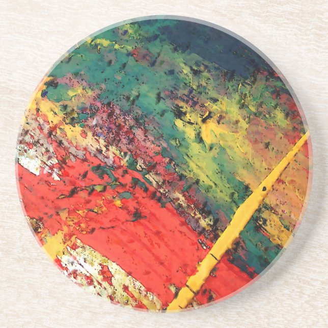 Posavasos De Arenisca Arte abstracto (Frente)