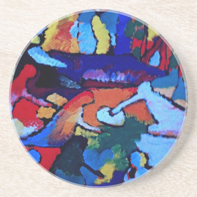 Posavasos De Arenisca Arte abstracto de Kandinsky (Frente)