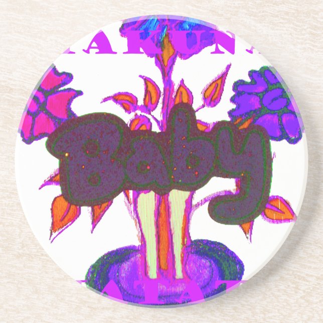 Posavasos De Arenisca Arte cardíaco keniano: Amo a Kenia (Frente)