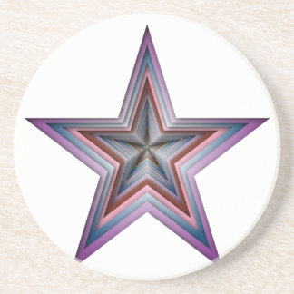 Posavasos De Arenisca arte geométrico abstracto de estrella
