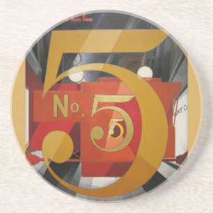 Posavasos De Arenisca Arte moderno Cubista Demuth Figura 5 en Oro