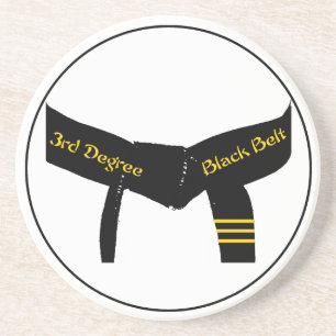 Posavasos De Arenisca Artes marciales de tercer grado Black Belt Draster