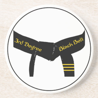 Posavasos De Arenisca Artes marciales de tercer grado Black Belt Draster