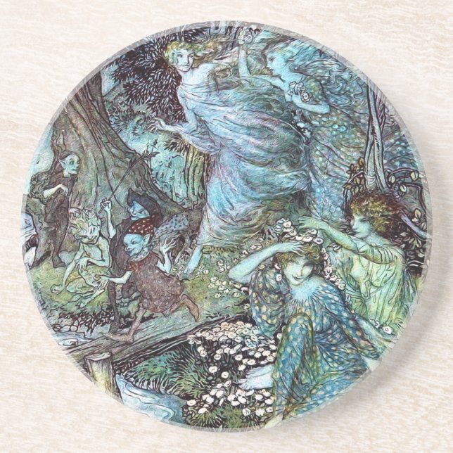 Posavasos De Arenisca Arthur rackham (Frente)