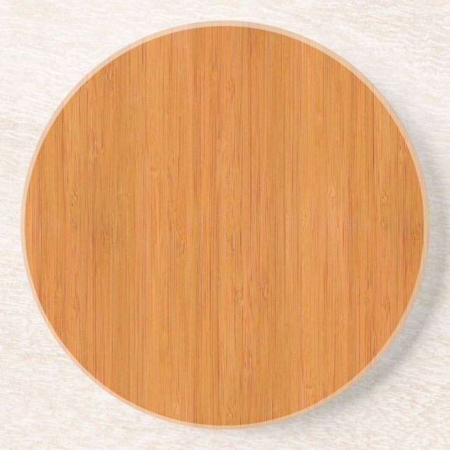 Posavasos De Arenisca Aspecto del grano de madera de Bambú (Frente)
