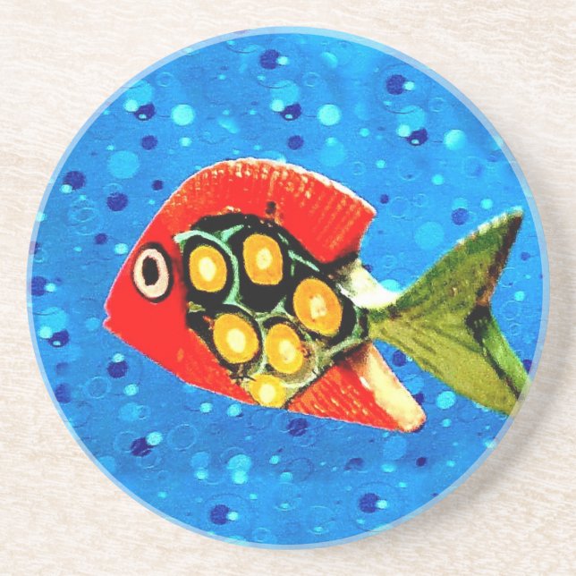 Posavasos De Arenisca Astras tropicales de peces (Frente)