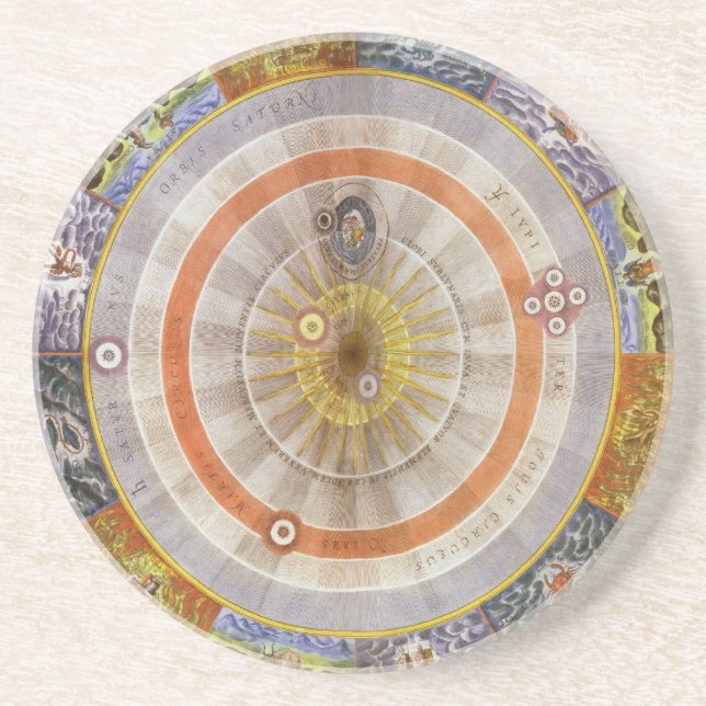Posavasos De Arenisca Astronomía de época Planisfera Copernicana Celesti (Frente)