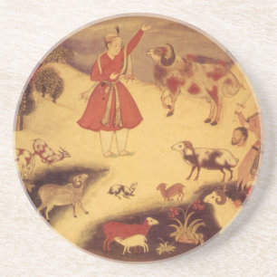 Posavasos De Arenisca Astronomía Vintage, Arte Celeste Asiático Antiguo