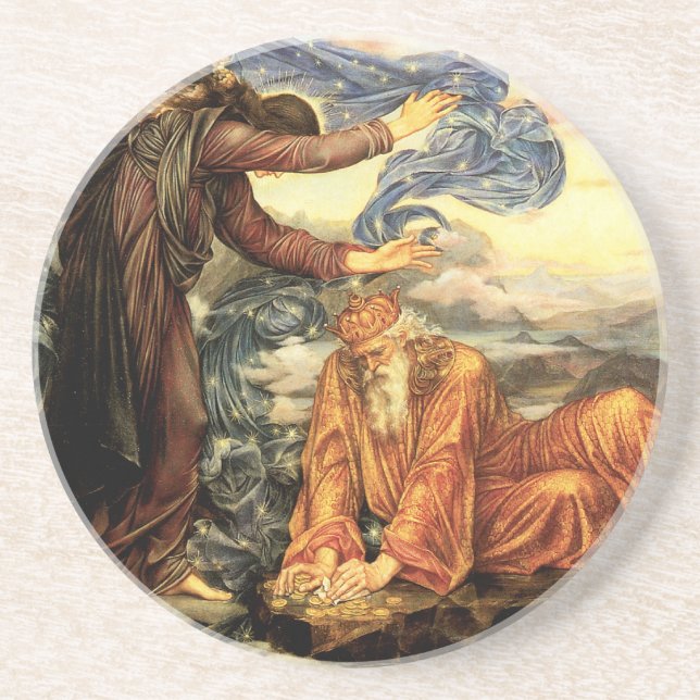 Posavasos De Arenisca Atado a la Tierra por Evelyn De Morgan, Arte Victo (Frente)