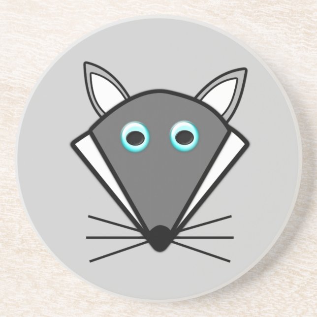 Posavasos De Arenisca Ataques de lobo de Halloween (Frente)