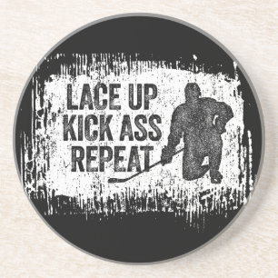 Posavasos De Arenisca Atrévete. Repite. (hockey)