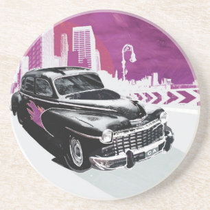 Posavasos De Arenisca Auto Antiguo
