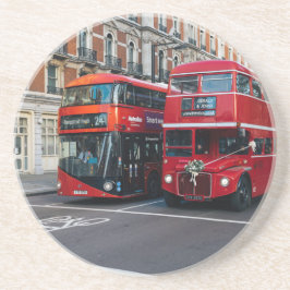 Posavasos De Arenisca Autobuses Red Double Decker