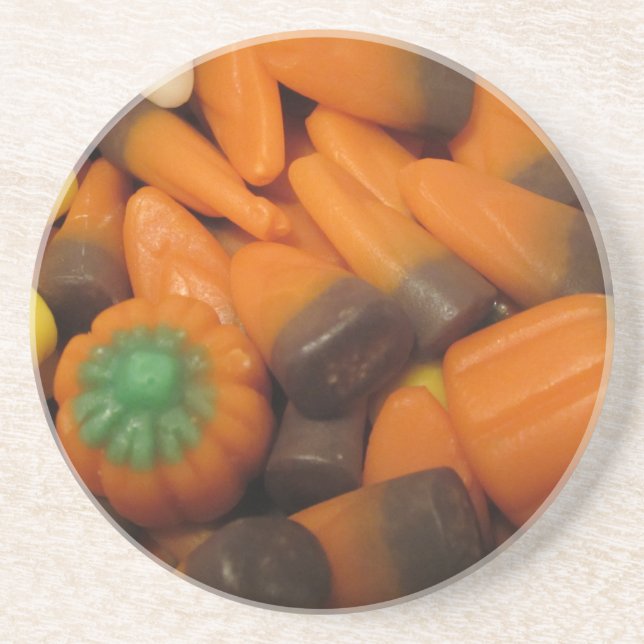 Posavasos De Arenisca Autumn Candy Corn Coaster (Frente)