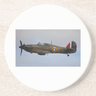Posavasos De Arenisca Avión militar Huracán Fighter WWII