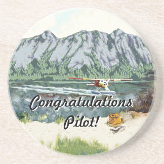 Posavasos De Arenisca Avión Y Viajes De Pesca De Alaska Bush