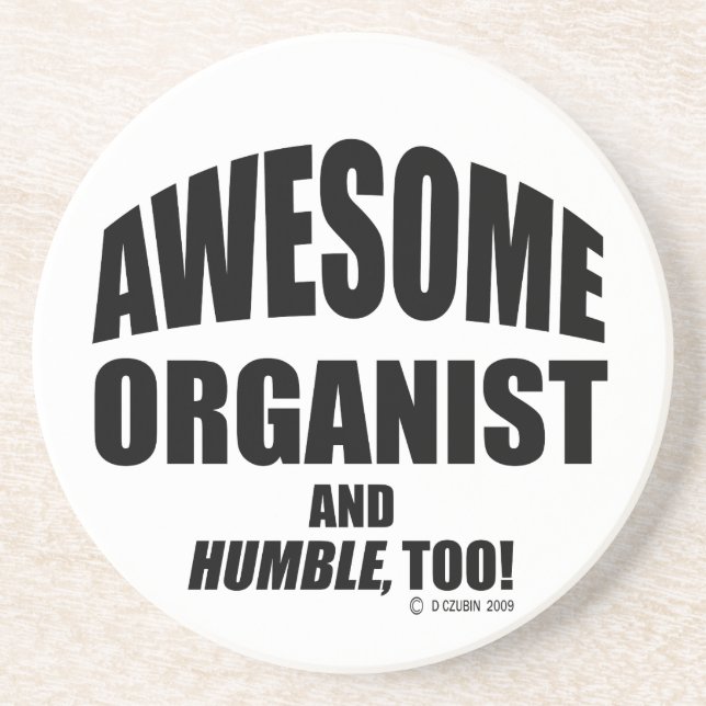 Posavasos De Arenisca Awesome Organist (Frente)