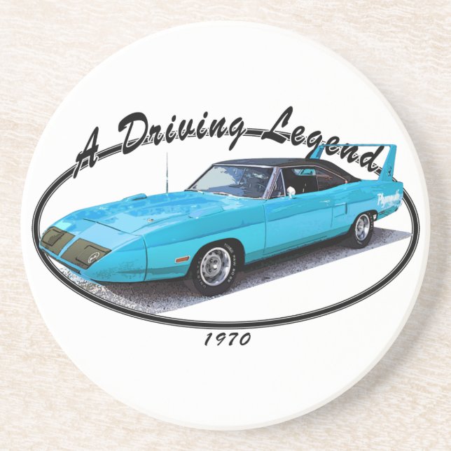 Posavasos De Arenisca Azul 1970 de Superbird (Frente)