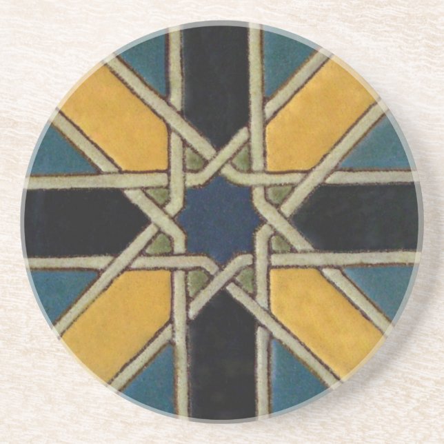 Posavasos De Arenisca Azulejo Antiguo (Frente)