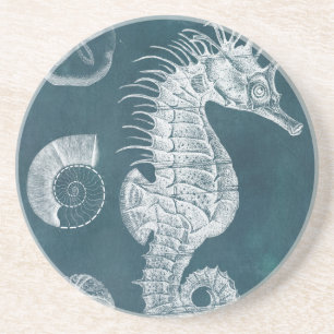Posavasos De Arenisca Azure Seahorse Study I