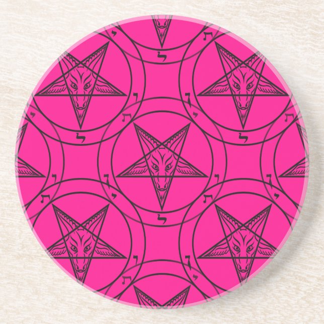 Posavasos De Arenisca bafometa rosa (Frente)