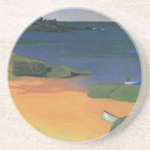 Posavasos De Arenisca Bahía de Tregastel de Felix Vallotton, Arte Fino