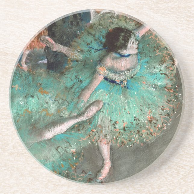 Posavasos De Arenisca Bailarina verde (Danseuse Verte) Edgar Degas (Frente)