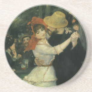 Posavasos De Arenisca Baile en Bougival de Pierre Renoir, Arte Antiguo