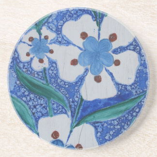 Posavasos De Arenisca Baldosas de cerámica turca otomana azul y blanca