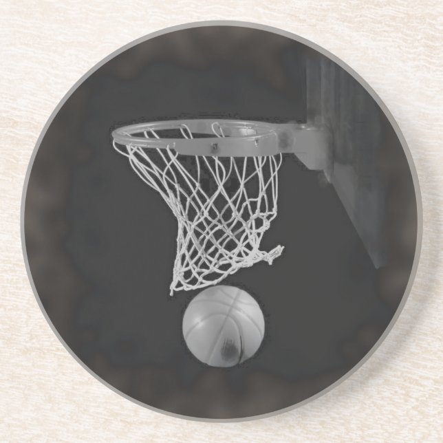 Posavasos De Arenisca Baloncesto Sepia (Frente)