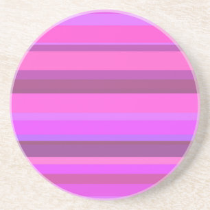 Posavasos De Arenisca Bandas horizontales rosadas