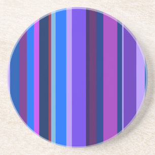 Posavasos De Arenisca Bandas verticales azul y violeta