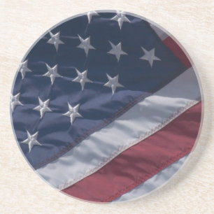 Posavasos De Arenisca Bandera americana.