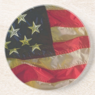 Posavasos De Arenisca Bandera americana que vuela