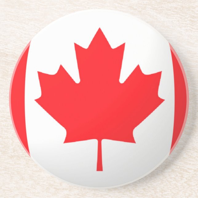 Posavasos De Arenisca Bandera de Canadá (Frente)