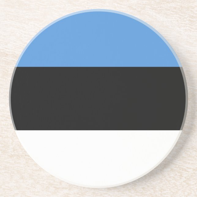 Posavasos De Arenisca Bandera de Estonia (Frente)