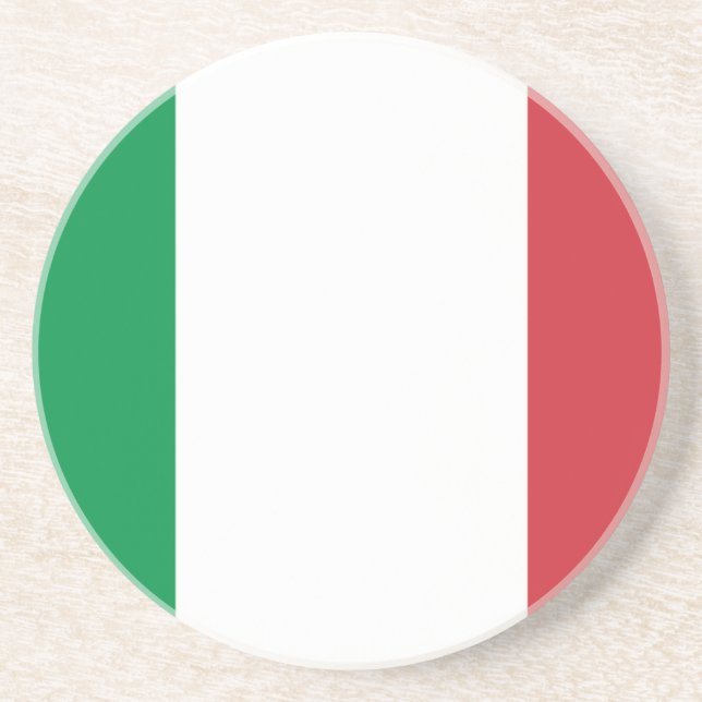 Posavasos De Arenisca Bandera de Italia (Frente)