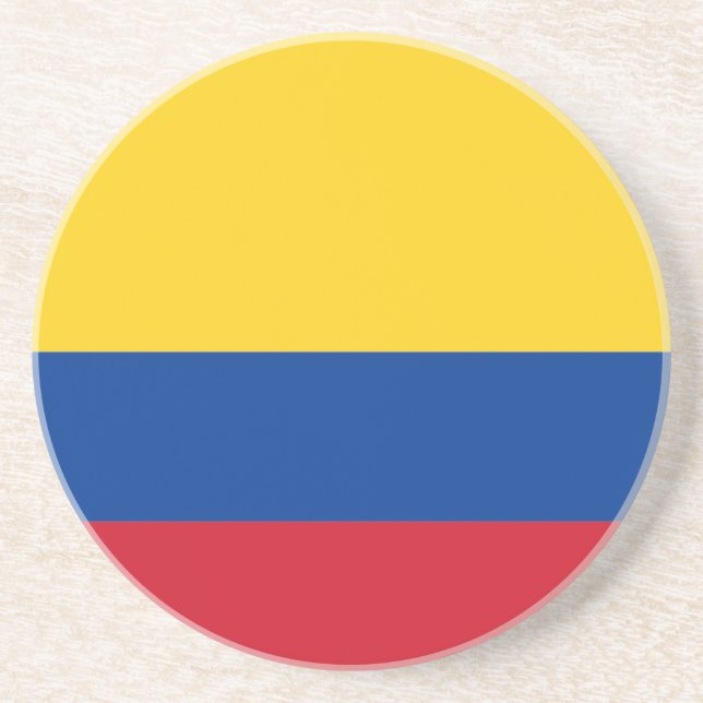 Posavasos De Arenisca Bandera de la montaña rusa de Colombia (Frente)