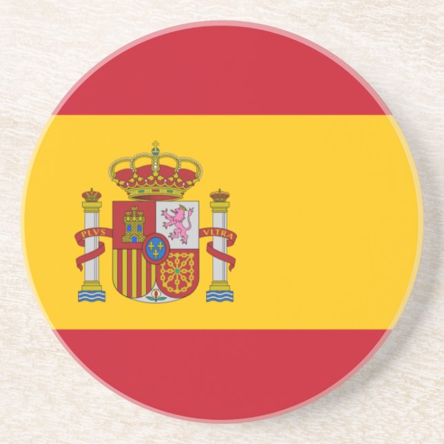 Posavasos De Arenisca Bandera de la montaña rusa de España (Frente)